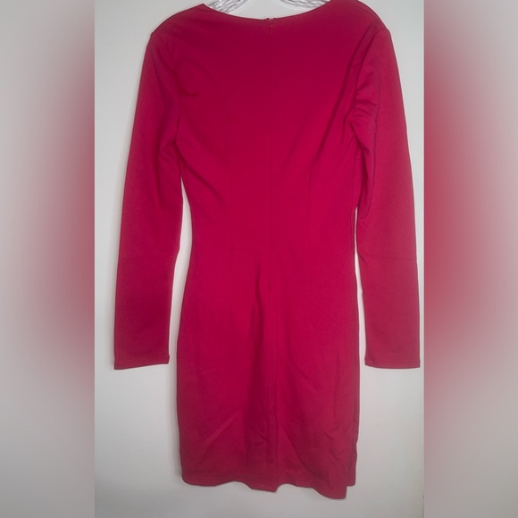 Love x Design Coral Long Sleeve Midi Wrap Dress Size S - Picture 2 of 8